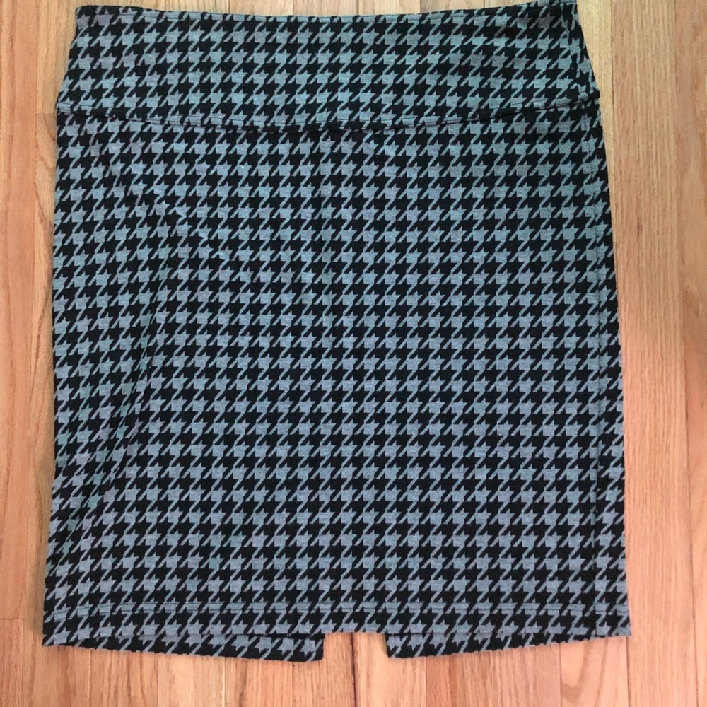 Vintage Houndstooth Pencil Miniskirt